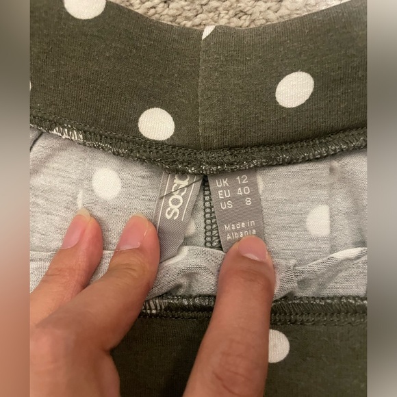 Green polka dot midi skirt - Picture 4 of 9